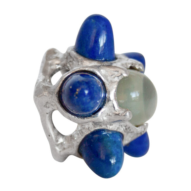 Lapis Lazuli Moonstone Star Pendant - Image 2