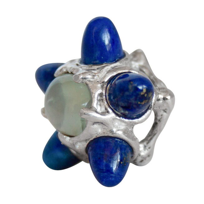 Lapis Lazuli Moonstone Star Pendant - Image 6