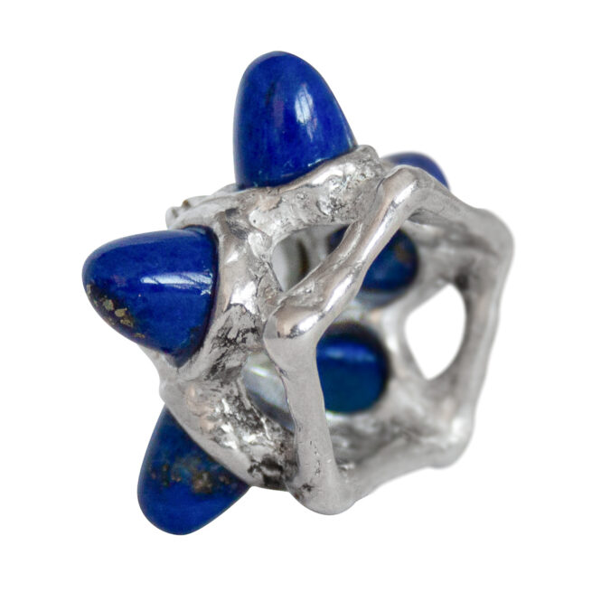 Lapis Lazuli Moonstone Star Pendant - Image 5