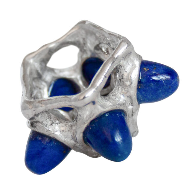 Lapis Lazuli Moonstone Star Pendant - Image 3