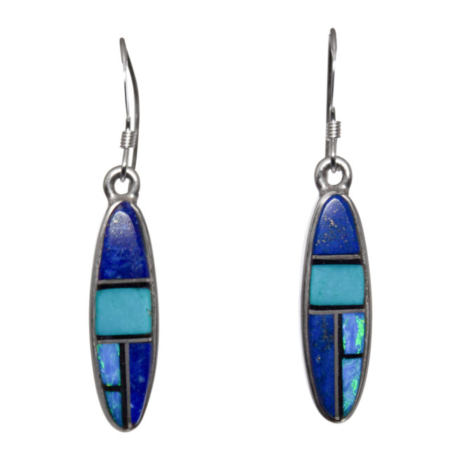 Lapis Turquoise Opal Earrings