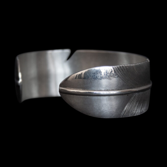 Lena Platero Silver Feather Bracelet - Image 4