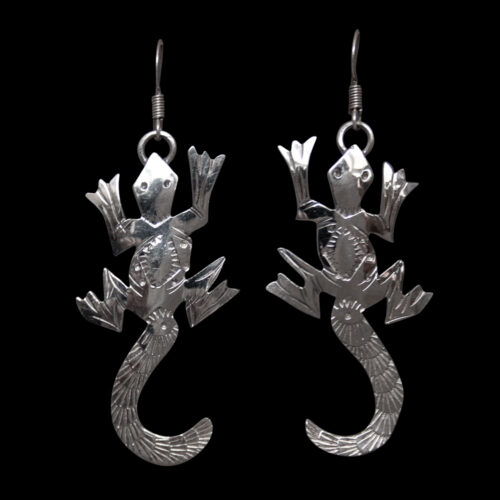 Lila Yawakia Silver Lizard Earrings