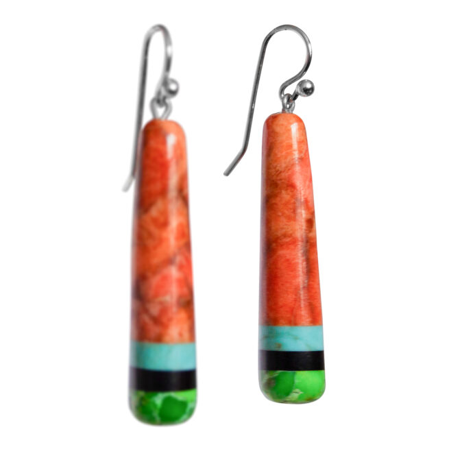 Multicolour Cylindrical Zuni Earrings - Image 2