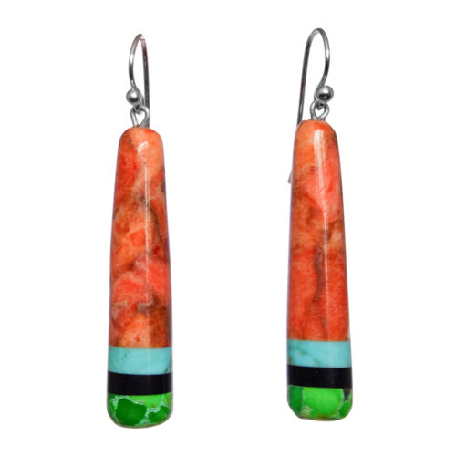 Multicolour Cylindrical Zuni Earrings