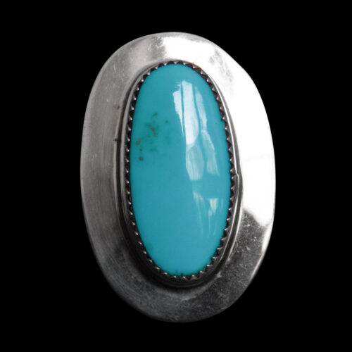 Navajo Turquoise Silver Pin Brooch