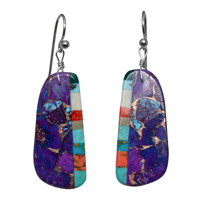 Purple Mojave Turquoise Earrings