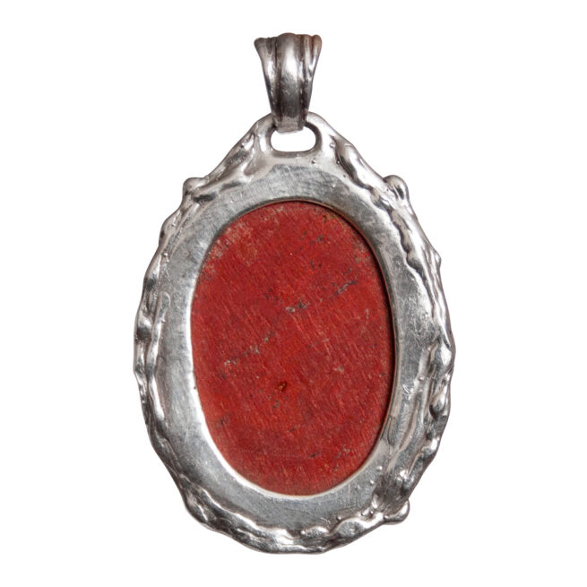 Pendentif Argent Jaspe Rouge Cabochon – Image 4
