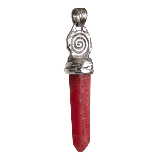 Rhodochrosite Point Silver Pendant - Image 2
