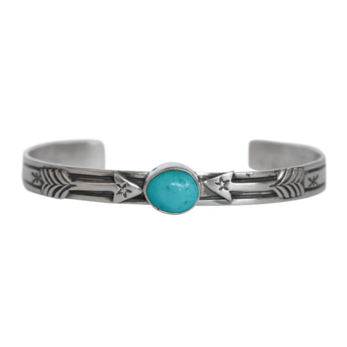 Silver Arrow Turquoise Navajo Bracelet