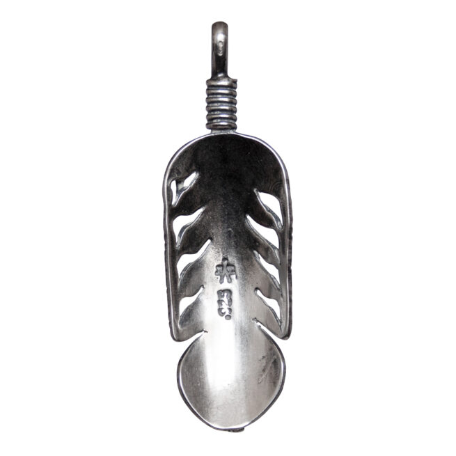 Silver Feather Navajo Pendant - Image 4