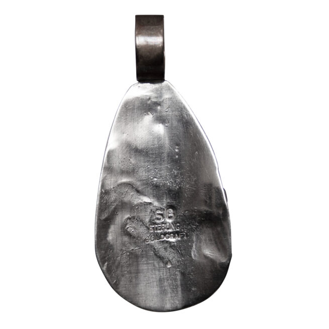 Silver Horse Turquoise Navajo Pendant - Image 4