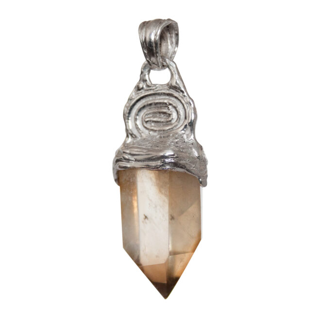Silver Spiral Citrine Talisman – Image 5