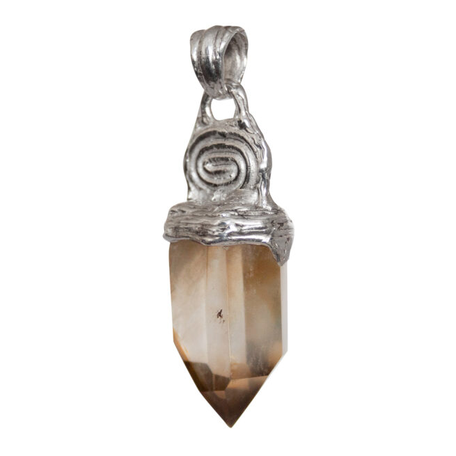 Silver Spiral Citrine Talisman – Image 4