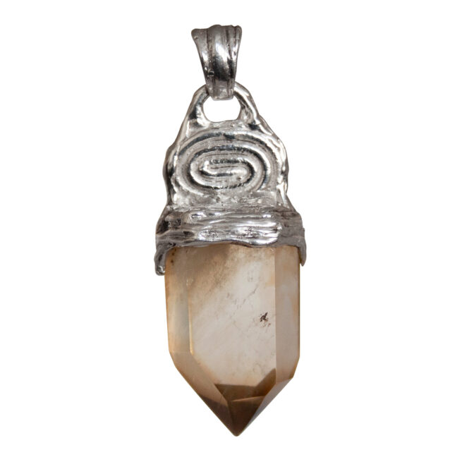 Silver Spiral Citrine Talisman – Image 3
