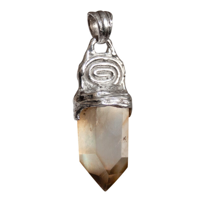 Silver Spiral Citrine Talisman – Image 2