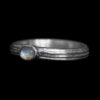 Small Rainbow Moonstone Silver Ring – Image 3