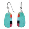 Small Striped Turquoise Earrings - Image 4
