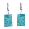 Square Blue Turquoise Earrings