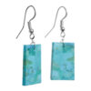 Square Blue Turquoise Earrings – Image 2