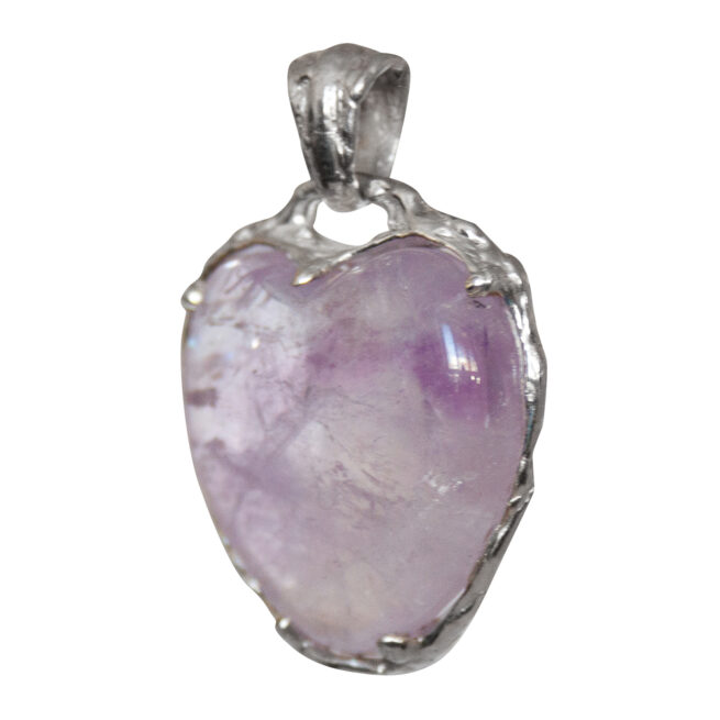 Sterling Silver Amethyst Heart Pendant - Image 2