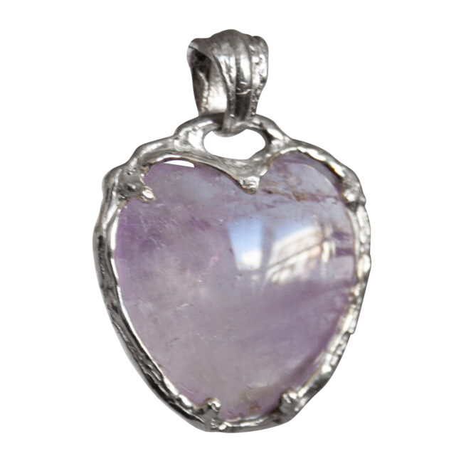 Sterling Silver Amethyst Heart Pendant - Image 3