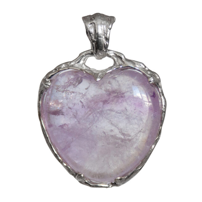 Sterling Silver Amethyst Heart Pendant