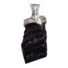 Sterling Silver Raw Black Tourmaline Pendant