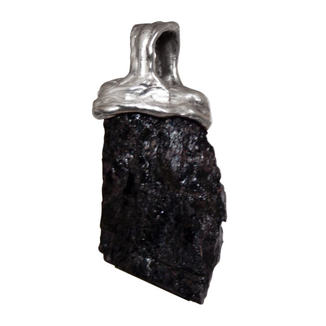 Pendentif Argent Sterling Tourmaline Noire Brute – Image 5