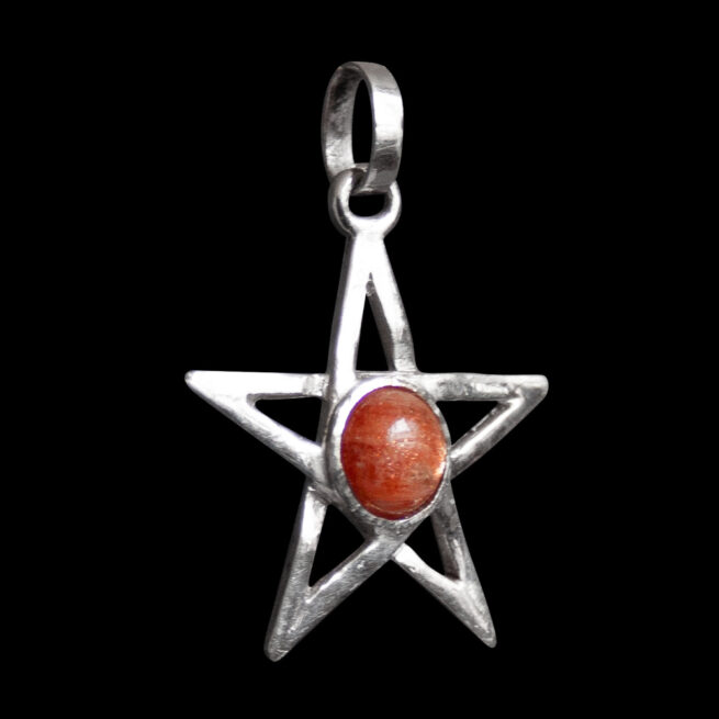 Pendentif Argent Sterling Pentagramme Héliolite – Image 2