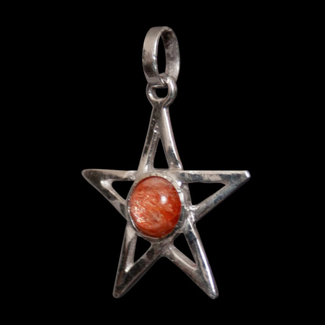 Pendentif Argent Sterling Pentagramme Héliolite – Image 3