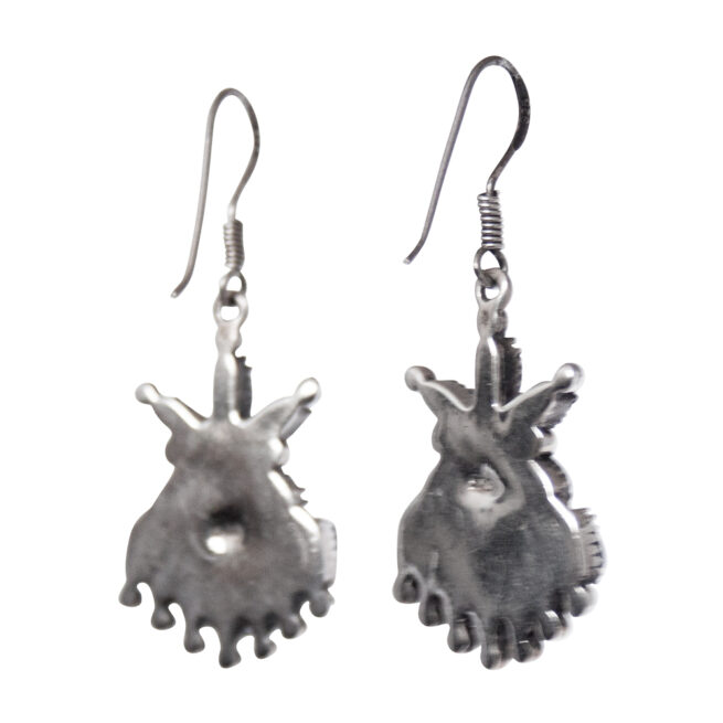 Tasselled Star Lapis Zuni Earrings – Image 4