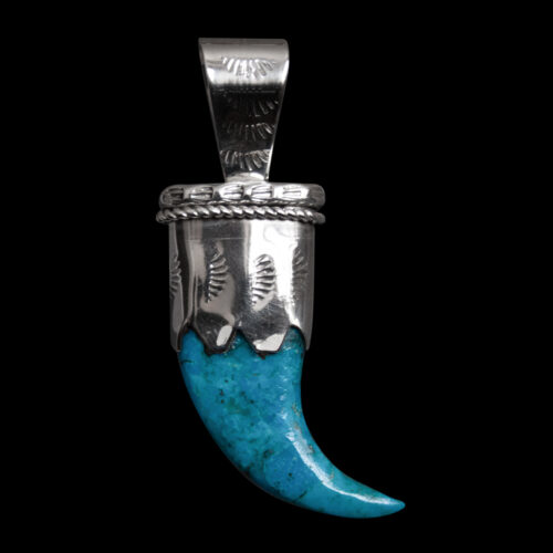 Turquoise Bear Claw Pendant