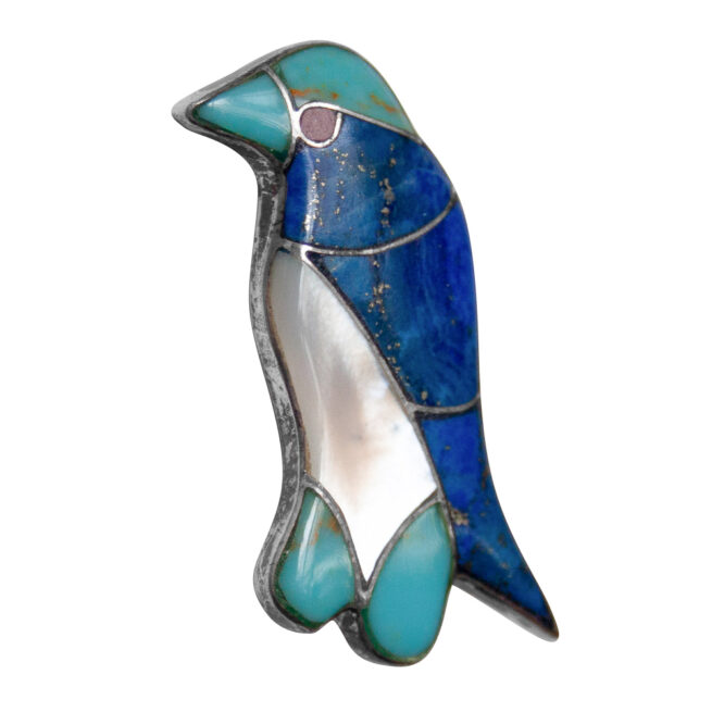 Vintage Zuni Penguin Pin Brooch - Image 2