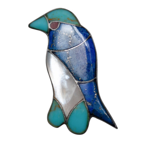 Vintage Zuni Penguin Pin Brooch