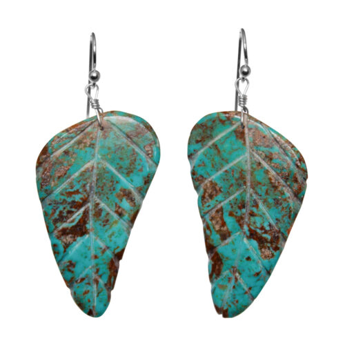 Zuni Turquoise Feather Earrings
