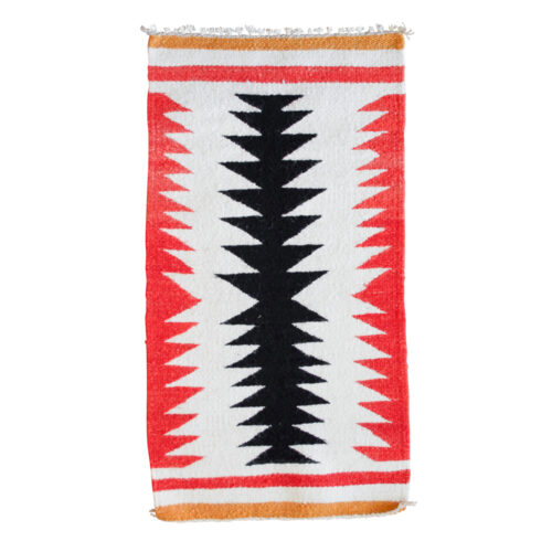 1920's Orange Black Navajo Table Runner