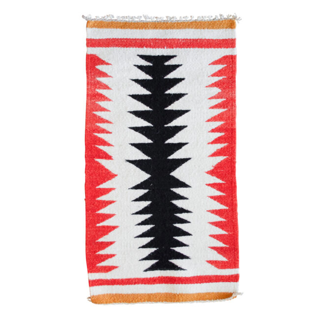 1920's Orange Black Navajo Table Runner