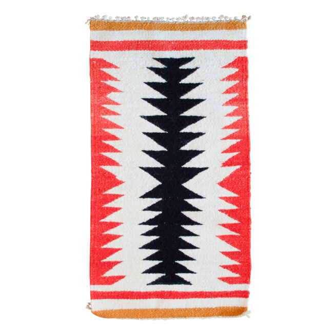 1920s Orange Black Navajo Table Runner – Image 2