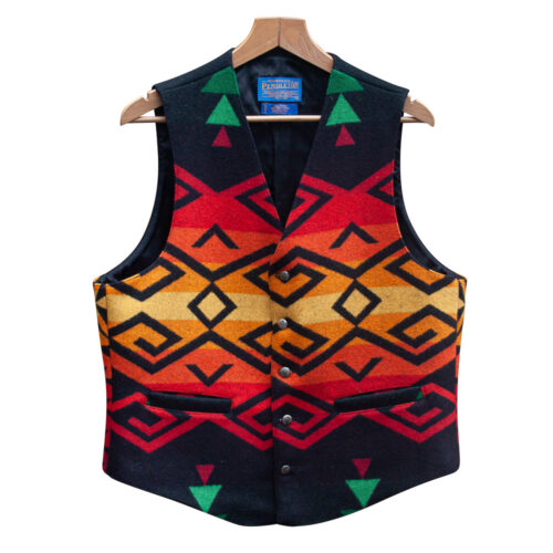 Black Orange Pendleton Waistcoat