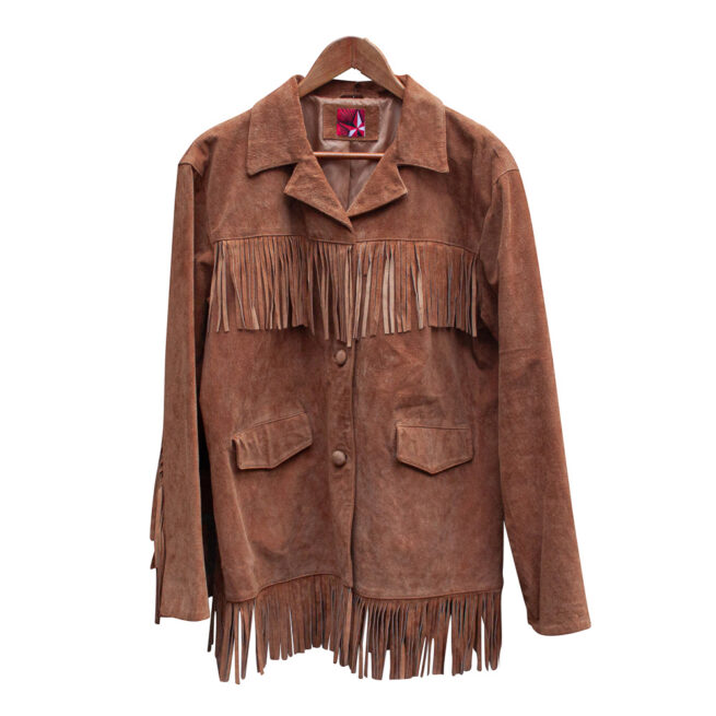 Brown Suede Vintage Fringed Jacket