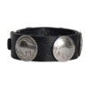 Buffalo-Head Nickel Leather Bracelet - Black – Image 2