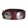 Buffalo-Head Nickel Leather Bracelet - Chocolate – Image 3