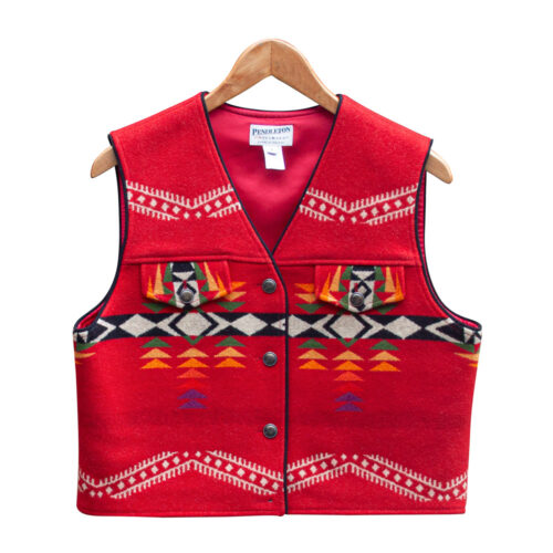 Classic Red Pendleton Waistcoat