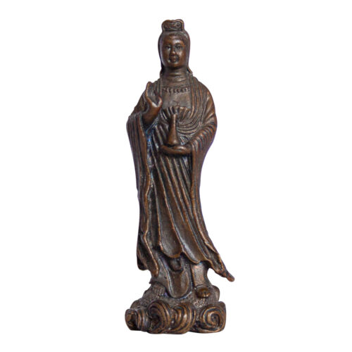 Goddess Kuan Yin Brass Statue