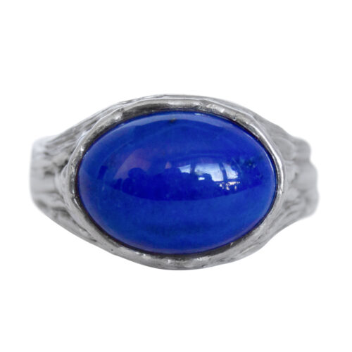 Lapis Lazuli Cabochon Silver Ring