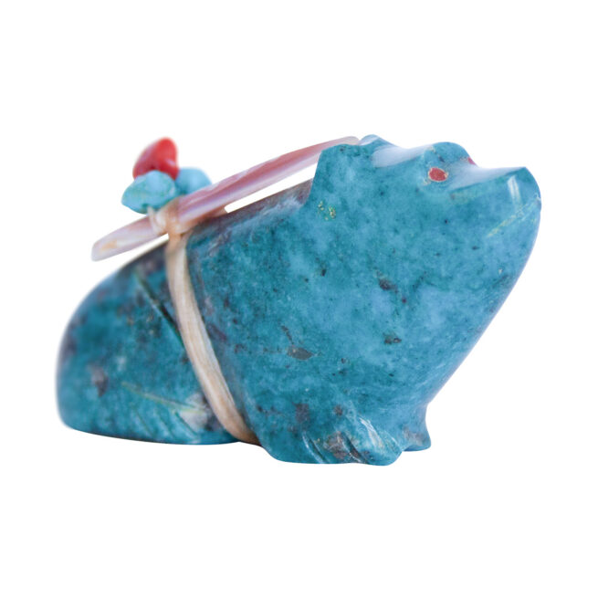 Leland Boone Chrysocolla Wolf Carving - Image 3