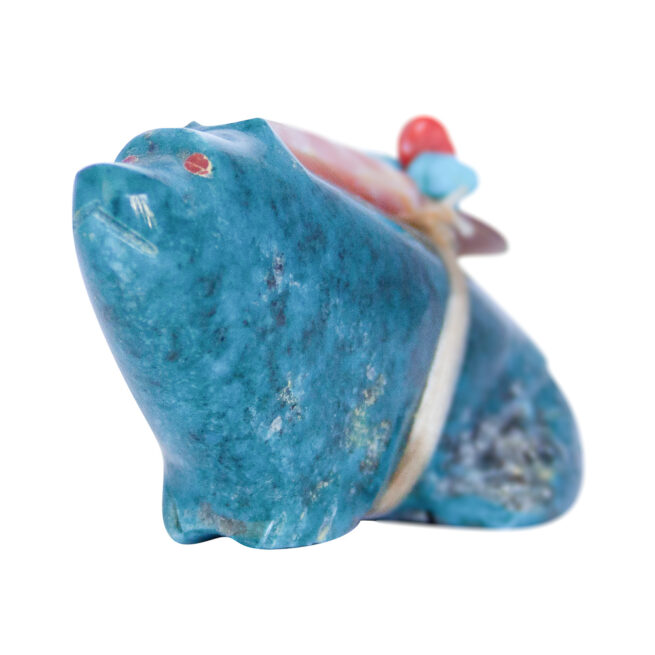 Leland Boone Chrysocolla Wolf Carving - Image 4