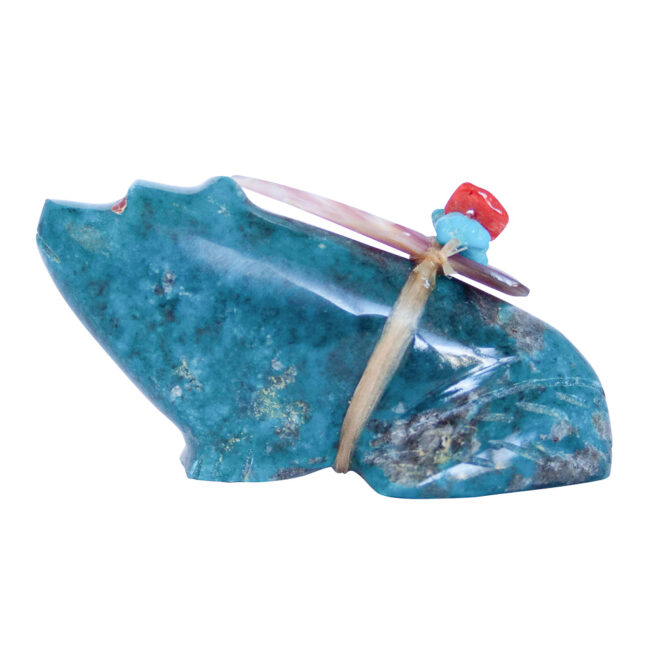 Leland Boone Chrysocolla Wolf Carving - Image 2