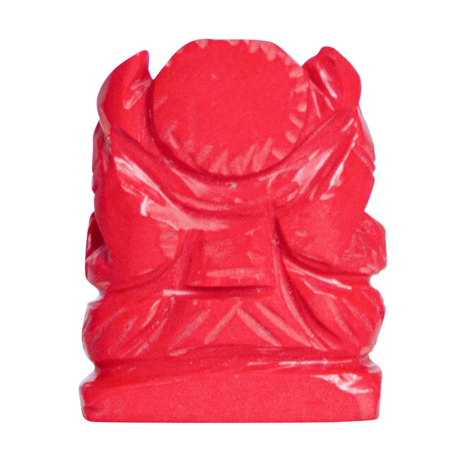 Red Ganesh Carving - Image 4